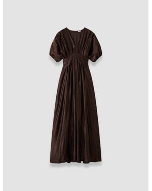 JOSEPH Nova Silk Linen Blend Dress - Black
