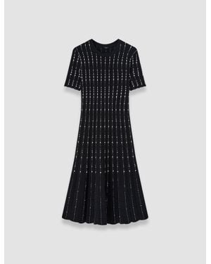 JOSEPH Fragmented Stripes Dress - Black