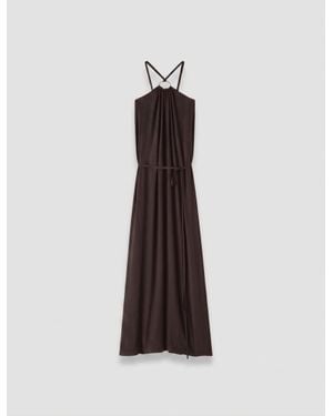 JOSEPH Zuzi Silk Blend Crepe Dress - Brown