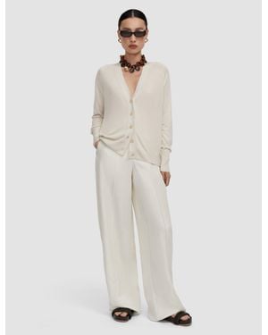 JOSEPH Gladi Silk Knit Cardigan - White