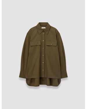JOSEPH Ranya Cotton Poplin Shirt - Green