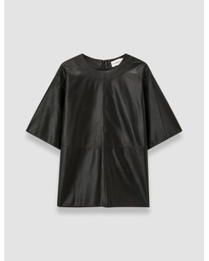 JOSEPH Tanjic Light Nappa Leather Top - Black