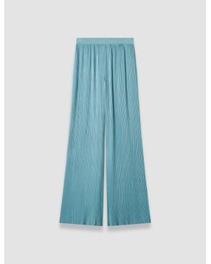 JOSEPH Amber Pleated Satin Pants - Blue