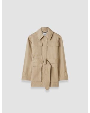 JOSEPH Shama Cotton Utility Jacket - Natural
