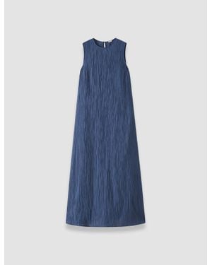 JOSEPH Dion Fluid Crinkle Dress - Blue