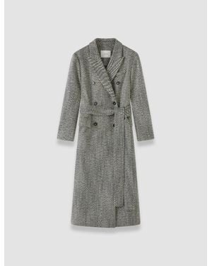 JOSEPH Alessio Wool Twill Coat - Gray
