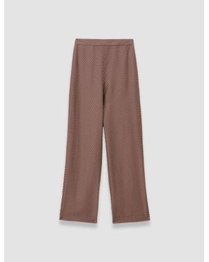 JOSEPH Sahel Printed Silk Blend Pants - Brown