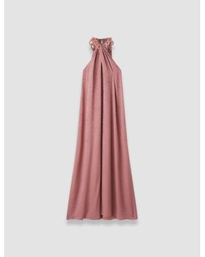 JOSEPH Parc Jacquard Silk Dress - White