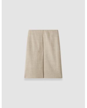 JOSEPH Duggan Virgin Wool Skirt - Natural