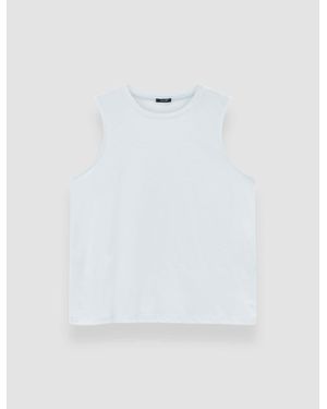 JOSEPH Cotton Silk Jersey Tank Top - White