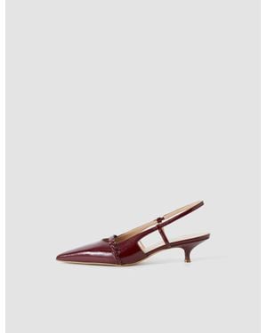 JOSEPH Anisa Patent Leather Slingback Shoes - Pink