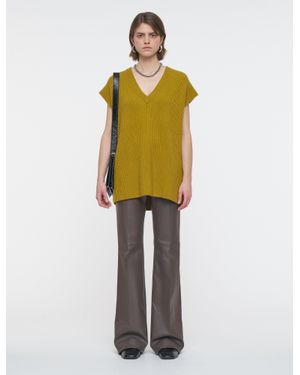JOSEPH Light Cardigan Stitch Vest - Green