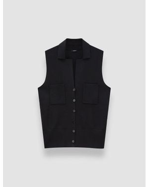 JOSEPH Milano Knit Stretch Vest - Black