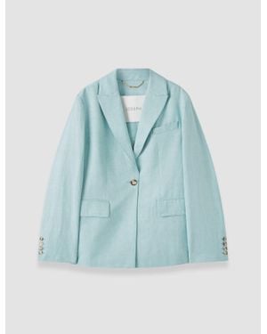 JOSEPH Rochd Light Linen Blend Jacket - Blue