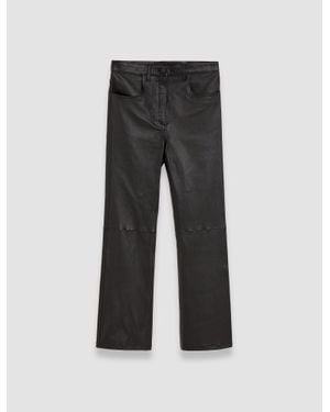 JOSEPH Leather Stretch Duke Pants - Gray