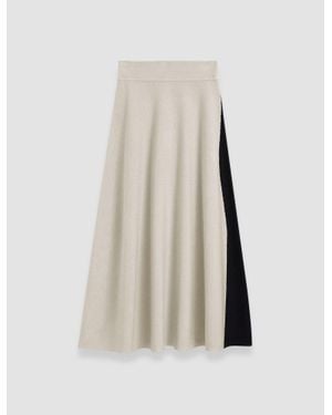 JOSEPH Bi-color Knit Skirt - Natural