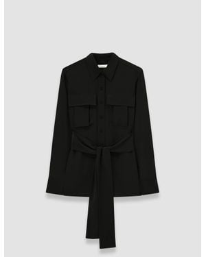 JOSEPH Yas Crepe De Soie Silk Shirt - Black