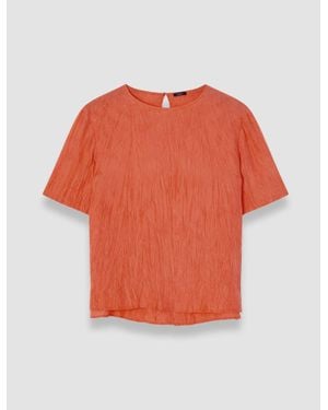 JOSEPH Brunet Habotai Silk Top - Orange