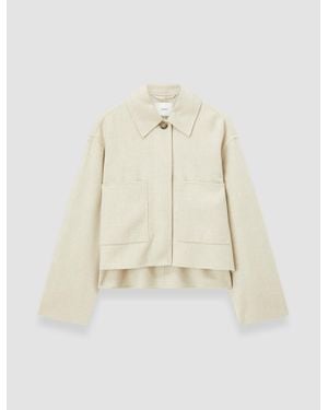 JOSEPH Kalaa Light Double Face Wool Jacket - Natural
