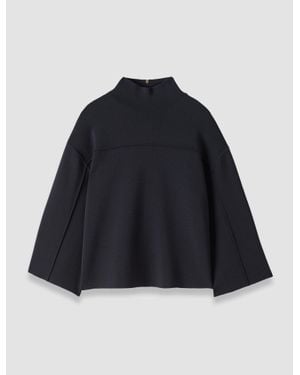 JOSEPH Larrey Compact Milano Knit Top - Blue
