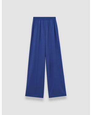 JOSEPH Hulin Crepe De Soie Silk Pants - Blue