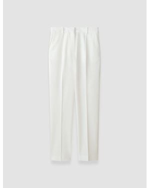 JOSEPH Coleman Long Virgin Wool Pants - White