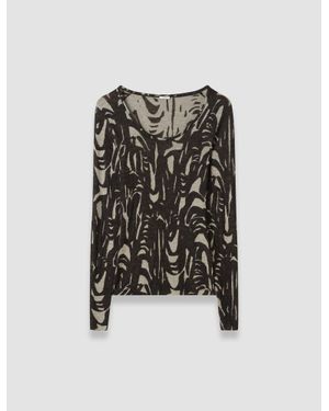 JOSEPH Villa Cashair Jacquard Top - Multicolor