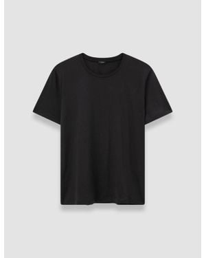 JOSEPH Cotton Silk Jersey T-Shirt - Black