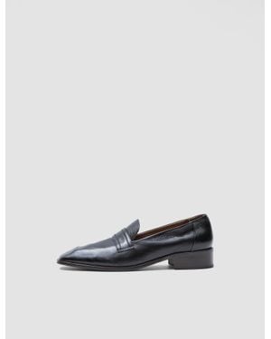 JOSEPH Leather Penny Loafers - White