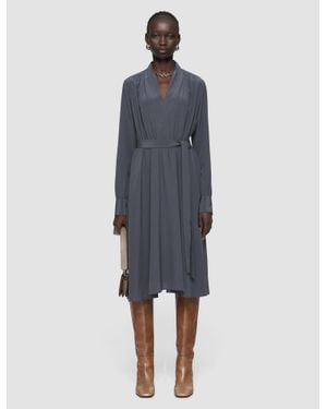 JOSEPH Severin Crepe De Chine Silk Dress - Blue