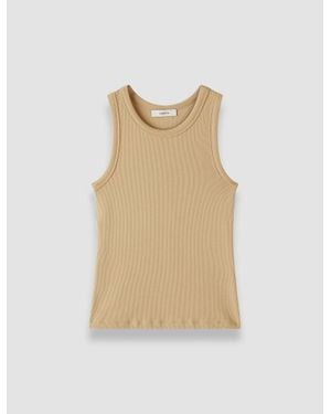 JOSEPH Yeux Cotton Rib Vest - Natural