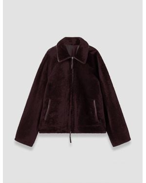 JOSEPH Kyro Reversible Soft Shearling Jacket - Red