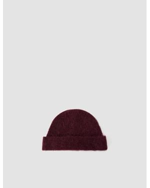 JOSEPH Orville Brushed Wool Hat - Purple
