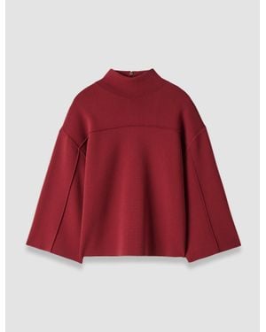 JOSEPH Larrey Compact Milano Knit Top - Red