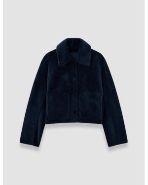 JOSEPH Alloway Reversible Soft Shearling Jacket - Blue