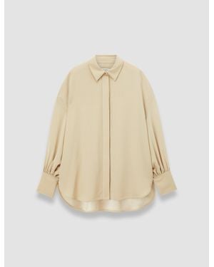 JOSEPH Camilia Satin Twill Blouse - Natural