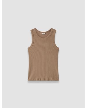 JOSEPH Yeux Cotton Rib Vest - White