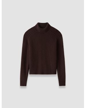 JOSEPH Tilly Lofty Cashmere High Neck Sweater - Brown