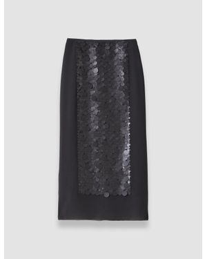 JOSEPH Cambo Chiffon Sequin Skirt - Black
