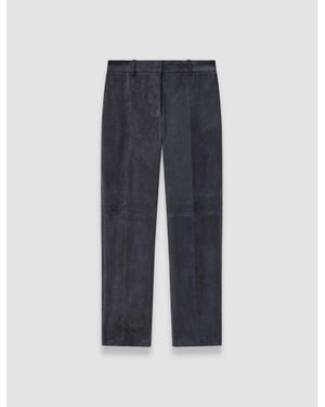JOSEPH Coleman Suede Stretch Pants - Blue