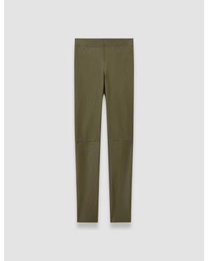 JOSEPH Leather Stretch Leggings - Green
