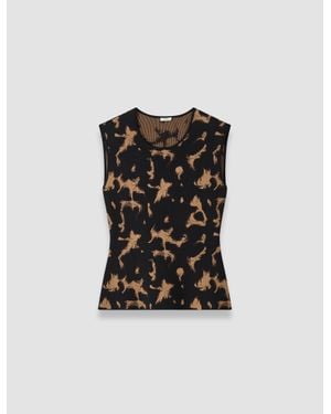 JOSEPH Acis Tortoiseshell Knit Tank Top - Blue