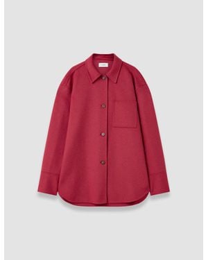 JOSEPH Wada Double Face Cashmere Overshirt - Red