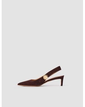 JOSEPH Cleo Suede Slingback Shoes - White