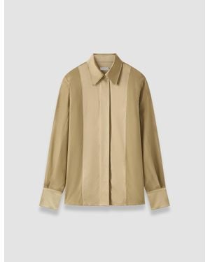 JOSEPH Childs Silk Satin Blouse - Natural