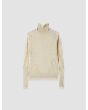 JOSEPH Leblanc Lurex Knit Sweater - White