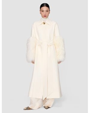 JOSEPH Tides Virgin Wool Coat - Natural