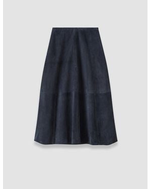 JOSEPH Helius Light Suede Skirt - Blue