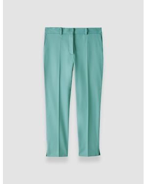 JOSEPH Bing Court Light Gabardine Stretch Pants - Green