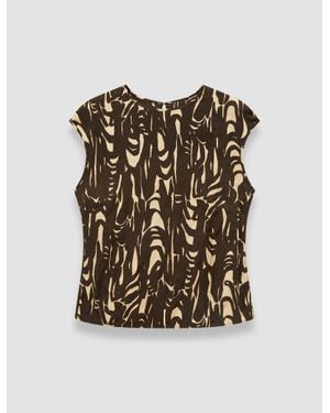 JOSEPH Zeyna Printed Crinkle Top - Multicolor